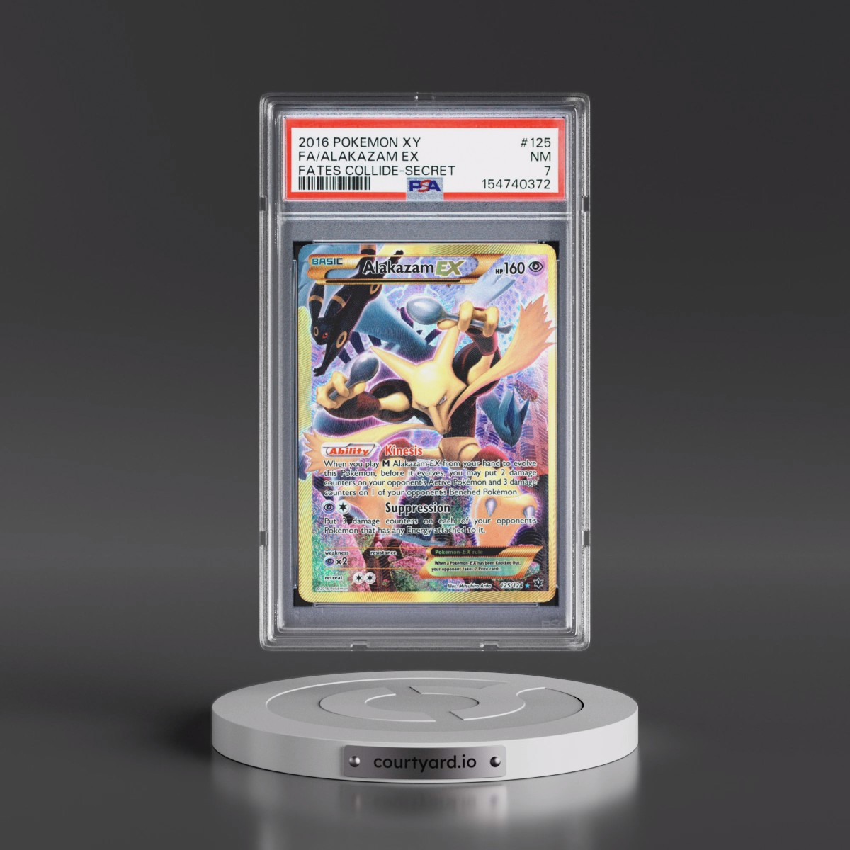 2016 Alakazam EX Full Art - Pokémon Pokémon XY Fates Collide PSA 7 NM